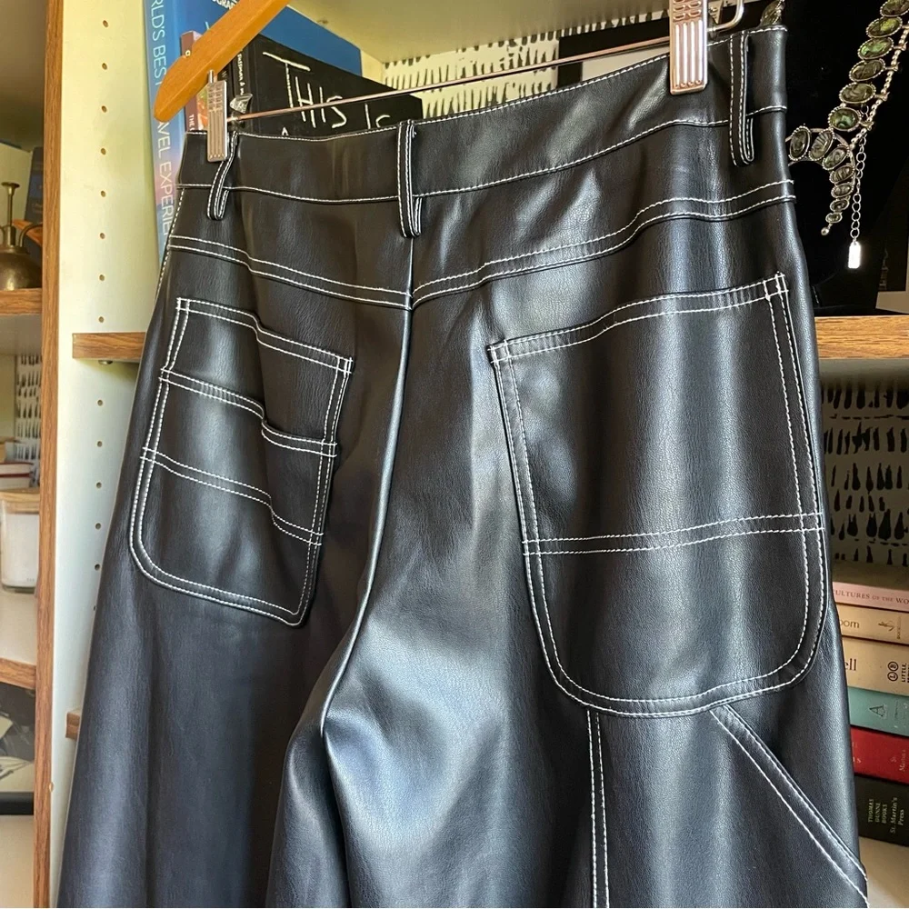 Staud Domino Pant Black Vegan Leather, NWOT - Picture 11 of 13